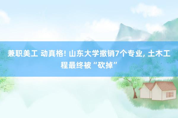 兼职美工 动真格! 山东大学撤销7个专业, 土木工程最终被“砍掉”